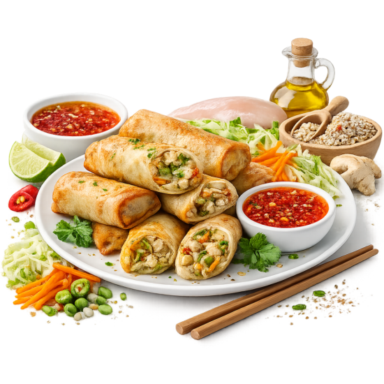 Chicken & Vegetable Spring Rolls