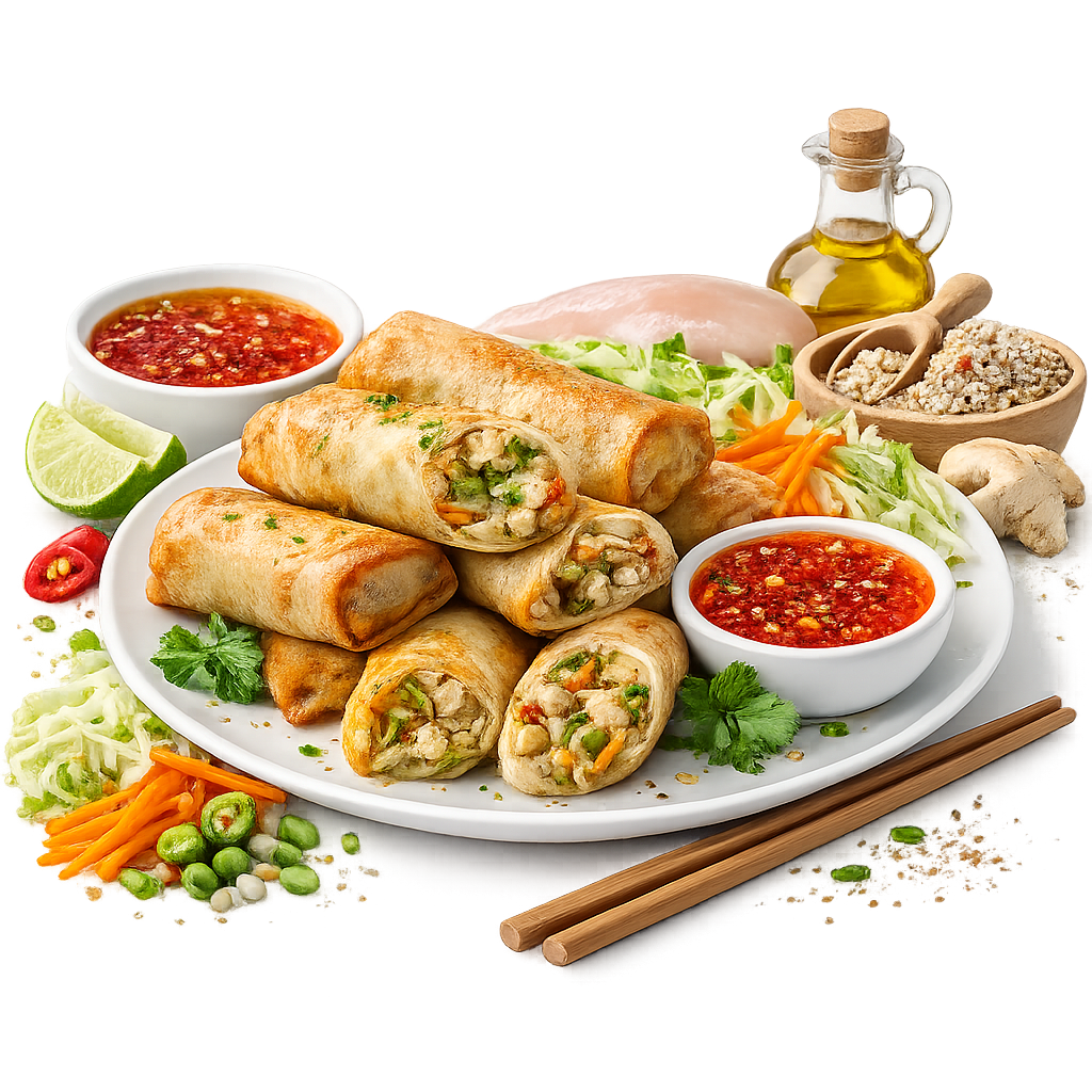 Chicken & Vegetable Spring Rolls
