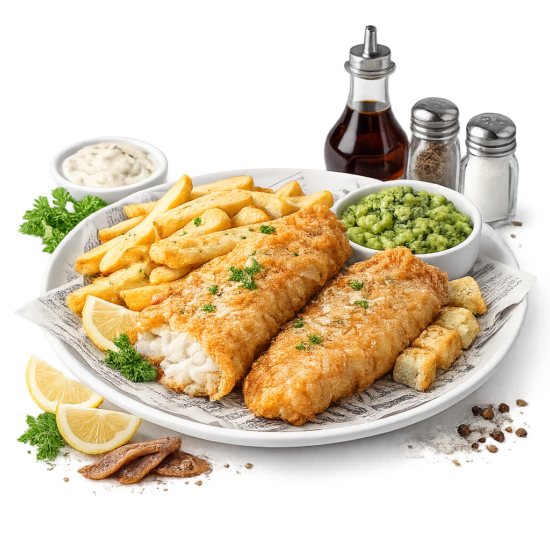 Fish Chips And Peas