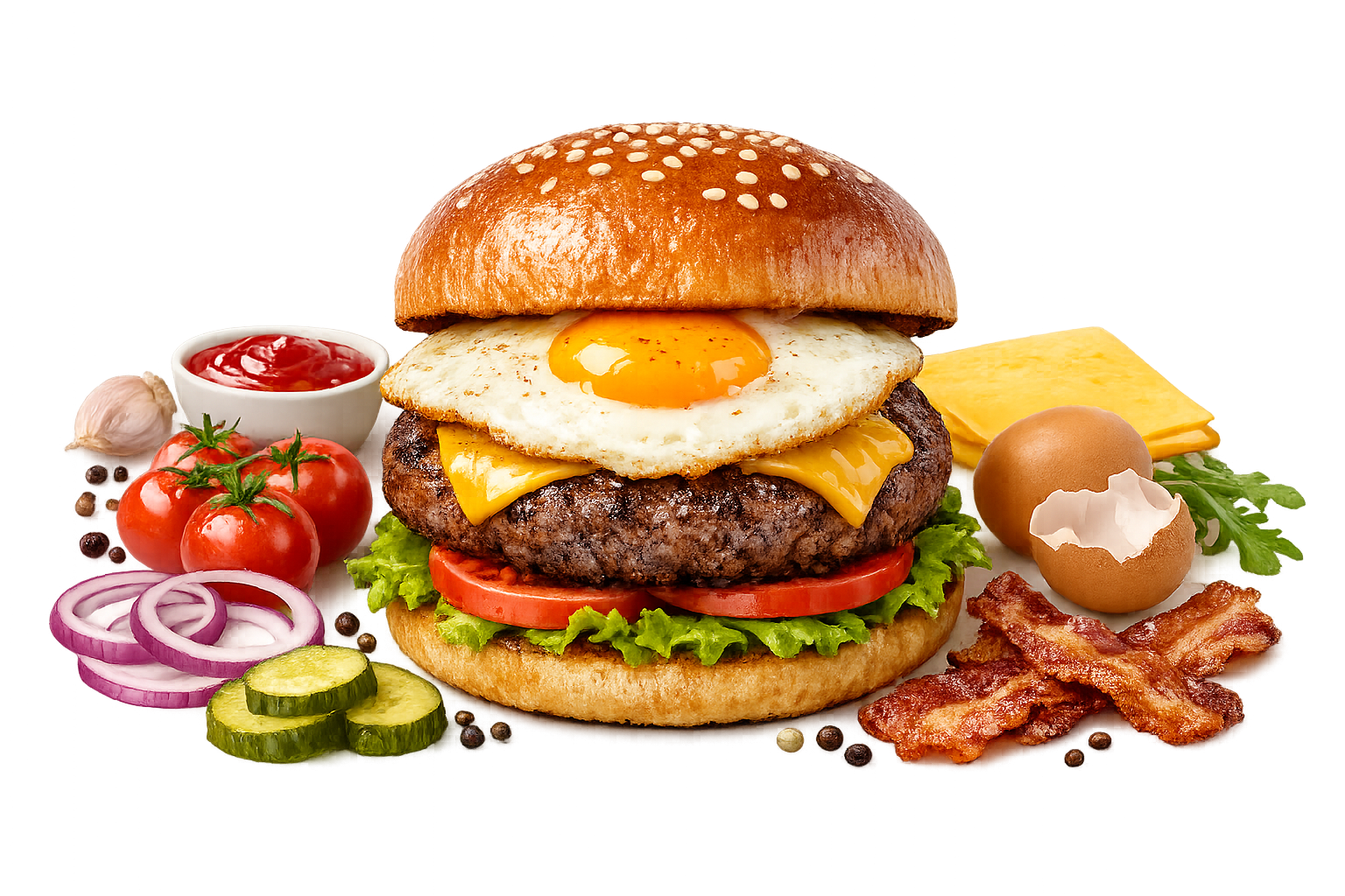 Cheesey Egg Burger